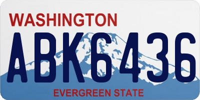 WA license plate ABK6436