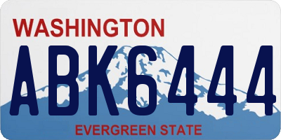 WA license plate ABK6444