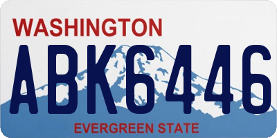 WA license plate ABK6446