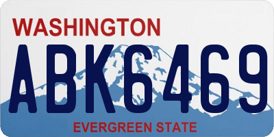 WA license plate ABK6469