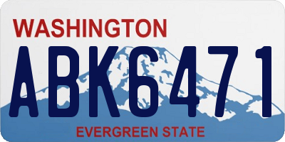 WA license plate ABK6471