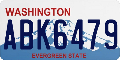 WA license plate ABK6479