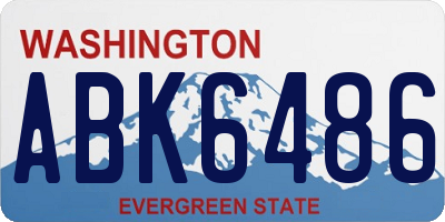 WA license plate ABK6486