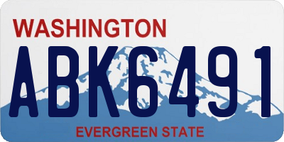 WA license plate ABK6491