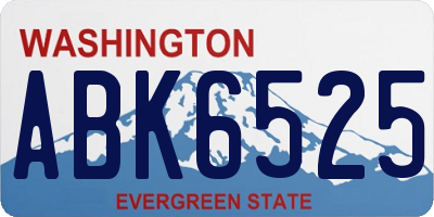 WA license plate ABK6525