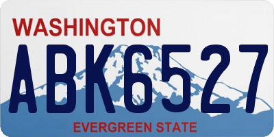WA license plate ABK6527