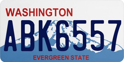 WA license plate ABK6557