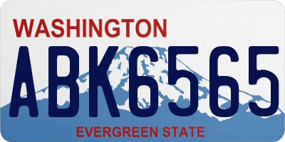 WA license plate ABK6565