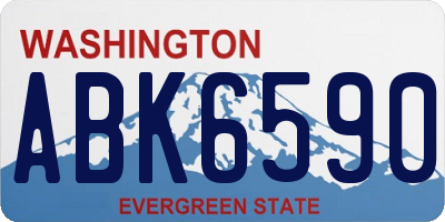 WA license plate ABK6590