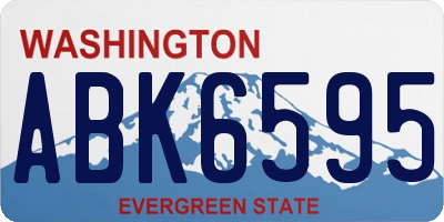 WA license plate ABK6595