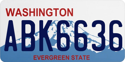 WA license plate ABK6636