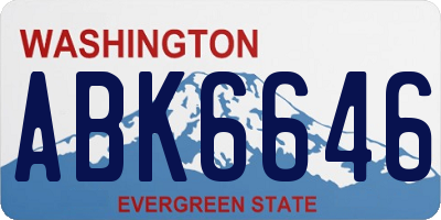 WA license plate ABK6646