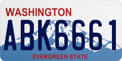 WA license plate ABK6661