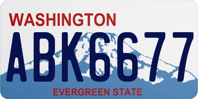 WA license plate ABK6677