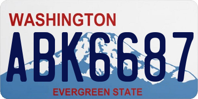 WA license plate ABK6687