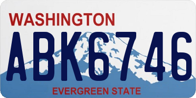 WA license plate ABK6746