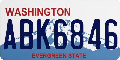 WA license plate ABK6846