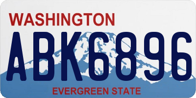 WA license plate ABK6896