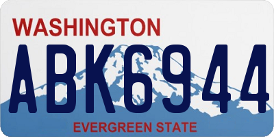 WA license plate ABK6944