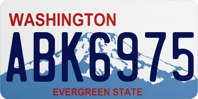 WA license plate ABK6975