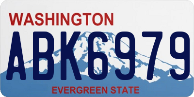 WA license plate ABK6979