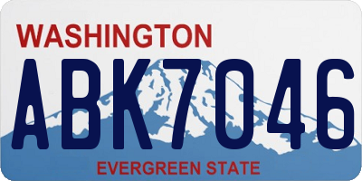 WA license plate ABK7046
