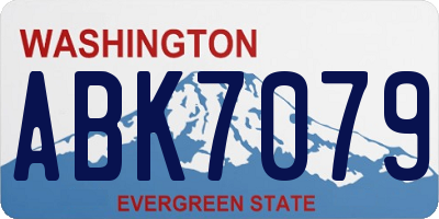 WA license plate ABK7079