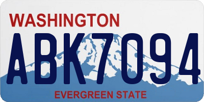 WA license plate ABK7094