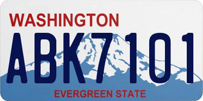 WA license plate ABK7101