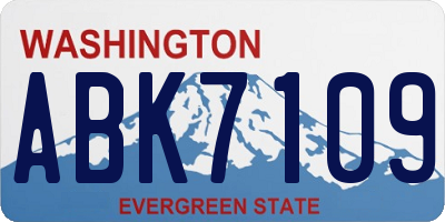 WA license plate ABK7109