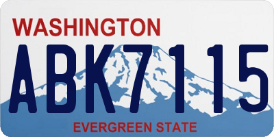 WA license plate ABK7115