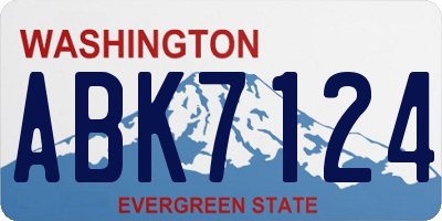 WA license plate ABK7124