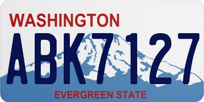 WA license plate ABK7127