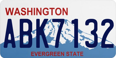 WA license plate ABK7132