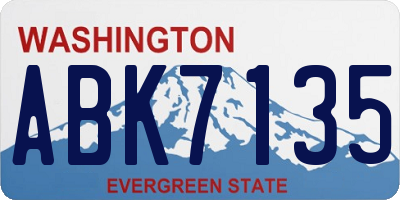 WA license plate ABK7135