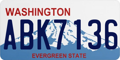 WA license plate ABK7136
