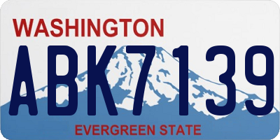 WA license plate ABK7139