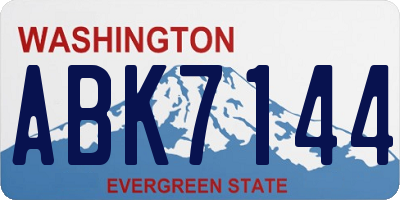 WA license plate ABK7144