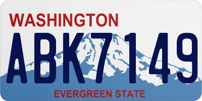 WA license plate ABK7149
