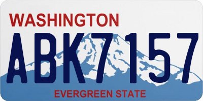 WA license plate ABK7157