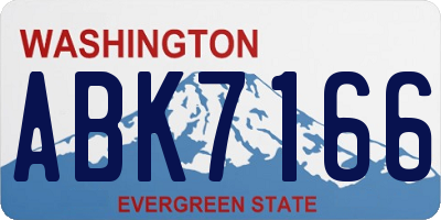 WA license plate ABK7166