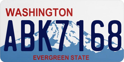 WA license plate ABK7168