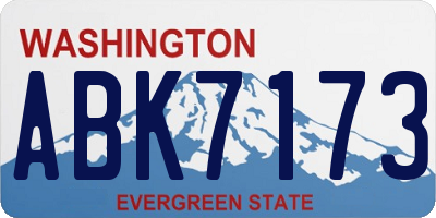 WA license plate ABK7173