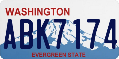 WA license plate ABK7174