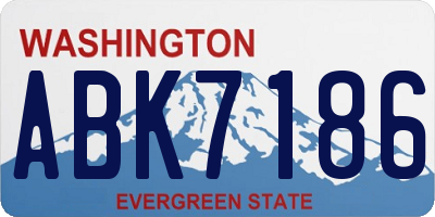WA license plate ABK7186