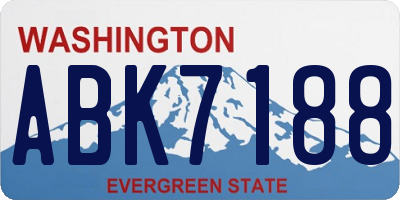 WA license plate ABK7188