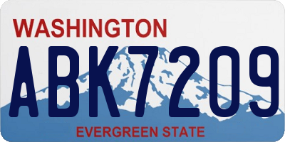 WA license plate ABK7209