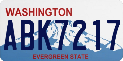 WA license plate ABK7217