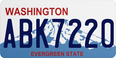 WA license plate ABK7220