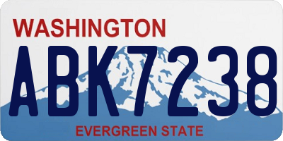 WA license plate ABK7238